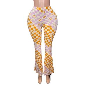 Floral Checkered Women's Pants